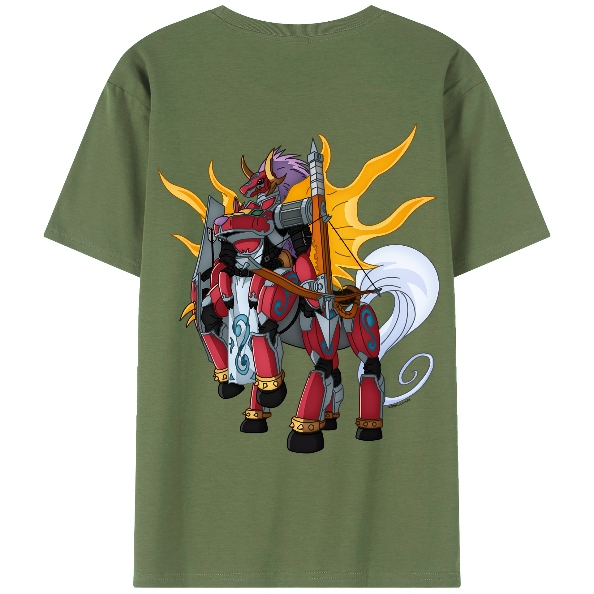 （画像用） Digimon デジタルモンスター/デジモン 綿100％ メンズ半袖Tシャツ（バックプリント） 通気性